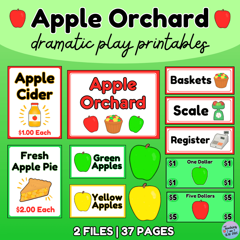 Apple Orchard Dramatic Play throughout Apple Orchard Dramatic Play Free Printables