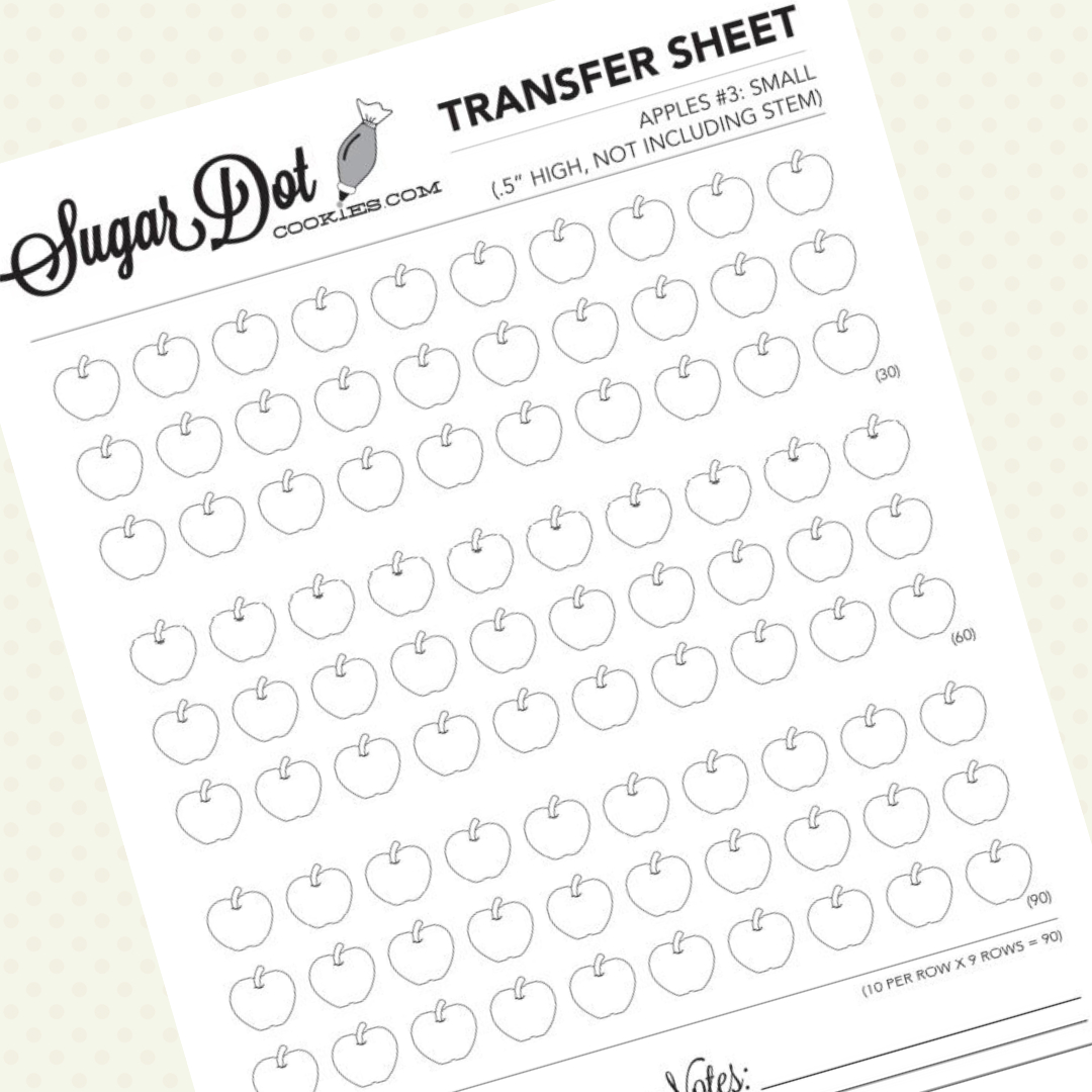 Apples: Sugar Dot Transfer Sheets within Free Printable Royal Icing Transfer Templates