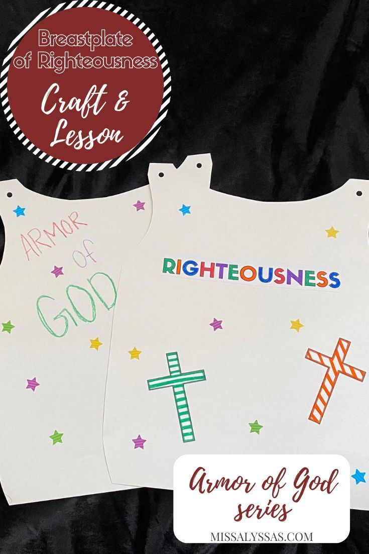 Armor Of God Crafts | Miss Alyssa&amp;#039;S pertaining to Printable Breastplate Of Righteousness Craft