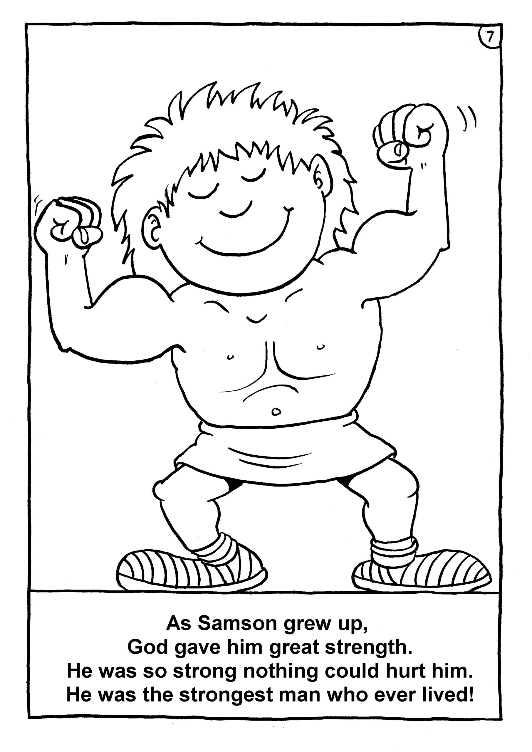 Art And Craft/Colouring In Books/Samson: Richard Gunther – Free within Printable Samson Bible Craft