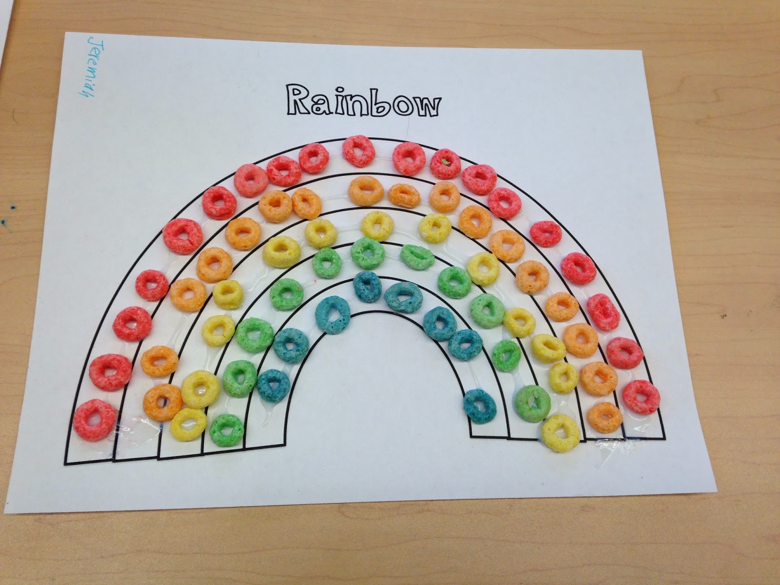 Autism Tank: Rainbow Craftivity With Fruit Loops with Fruit Loop Sorting Printable