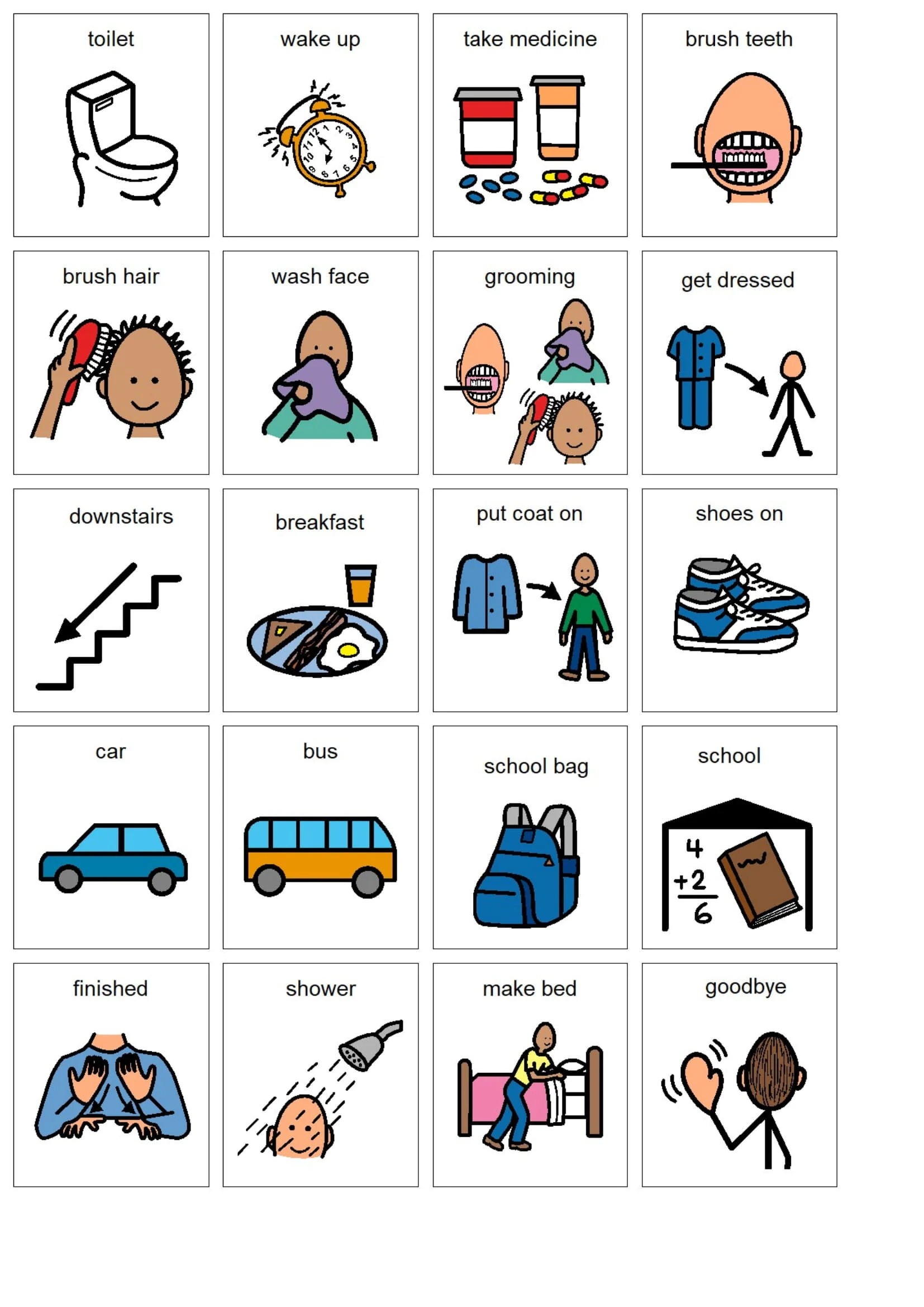 Autism Visual Printables - Printable Party Favors for Autism Pecs Free Printables