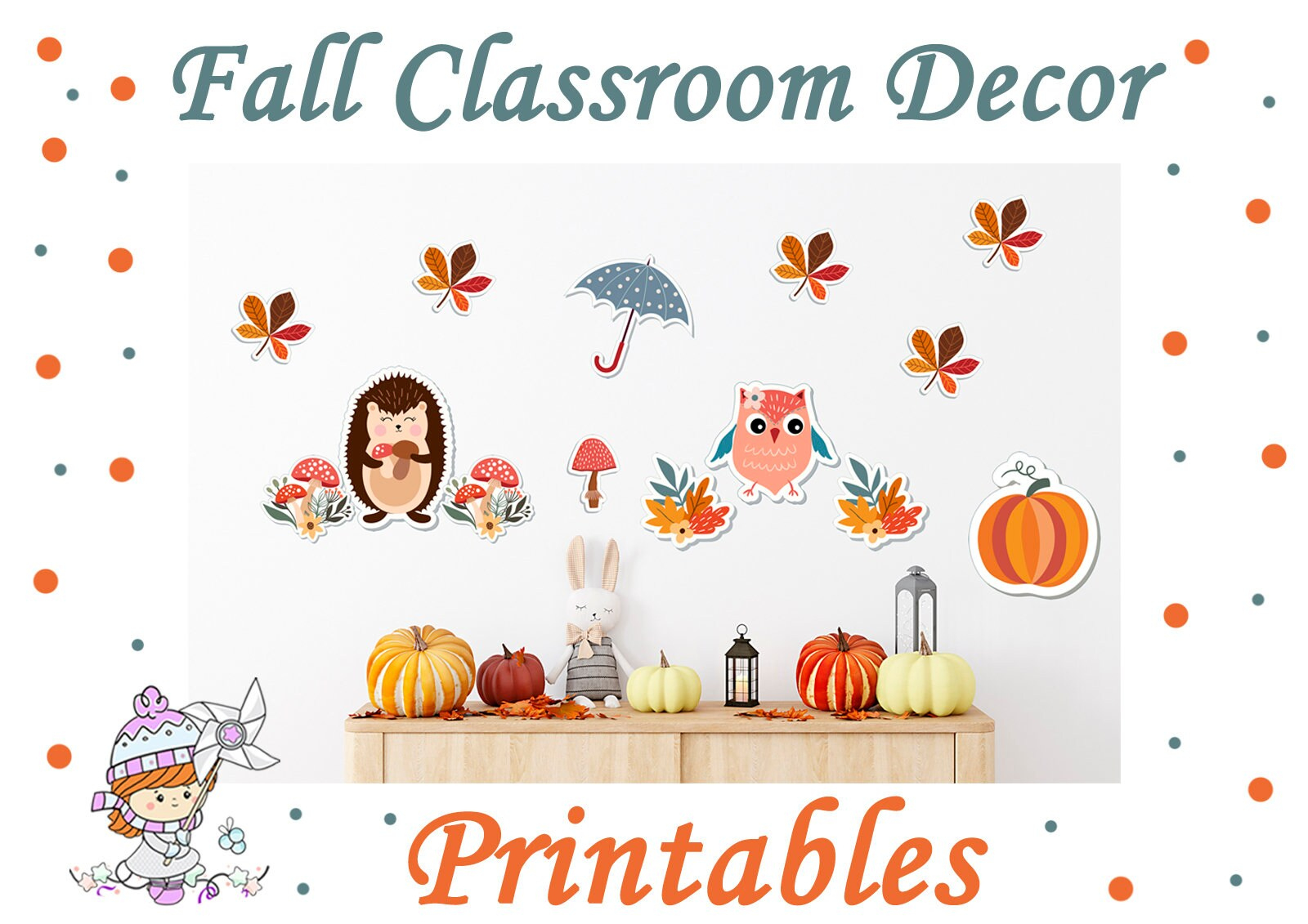 Autumn Bulletin Board | Fall Classroom Decoration | Printables inside Printable Fall Decorations For Classroom