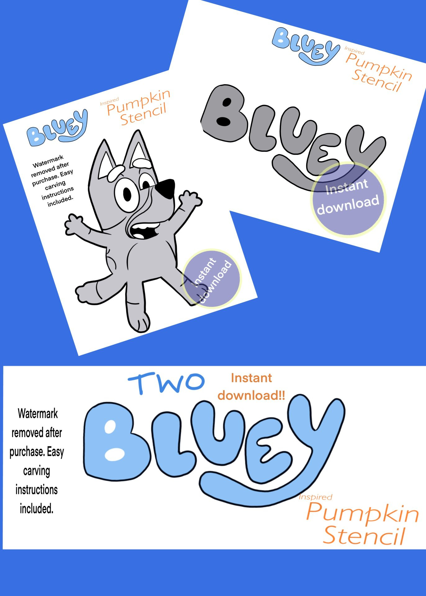 B - Highlights Along The Way B pertaining to Bluey Pumpkin Stencil Printable Free
