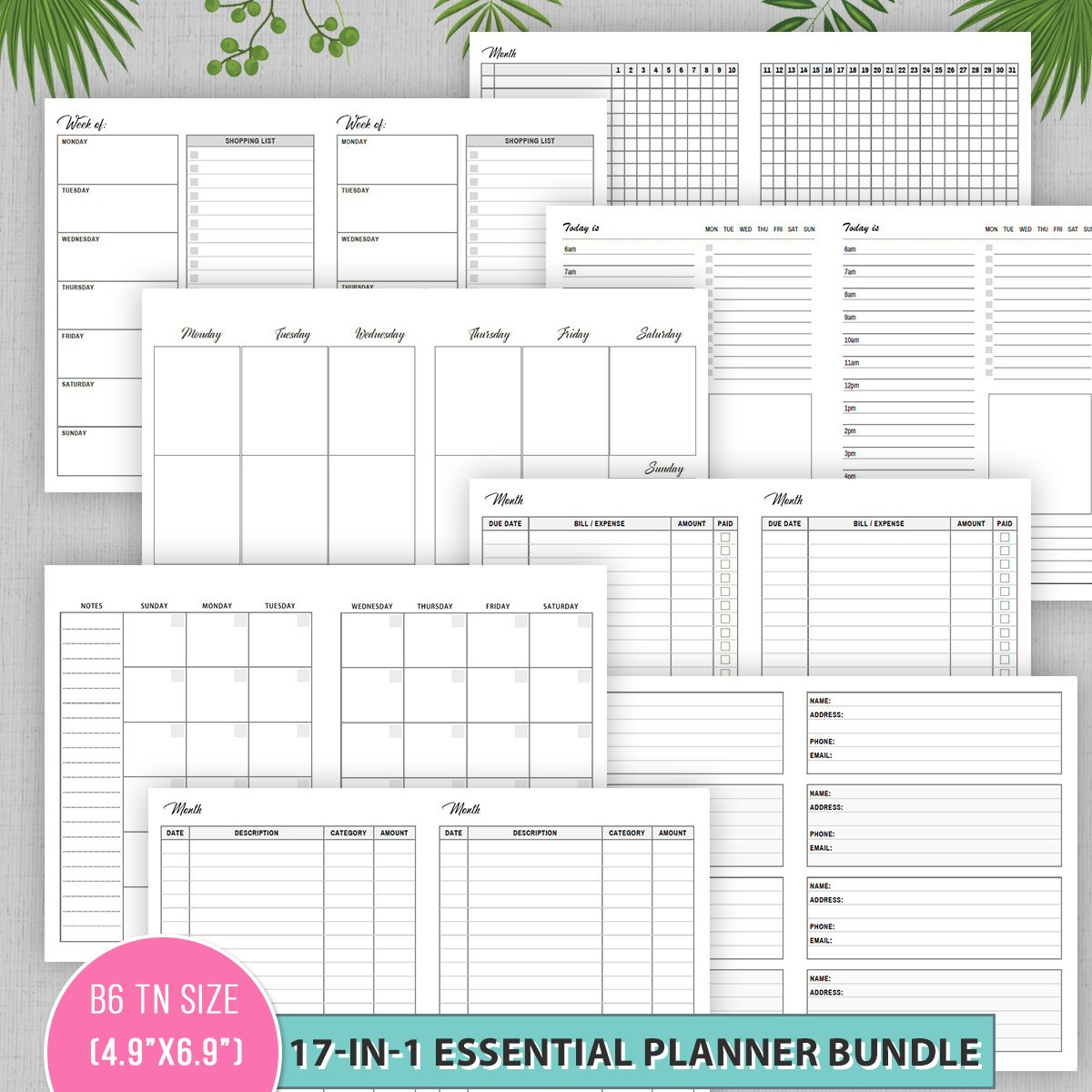 B6 Tn Inserts For Lined Notes Paper inside Free Printable B6 Inserts