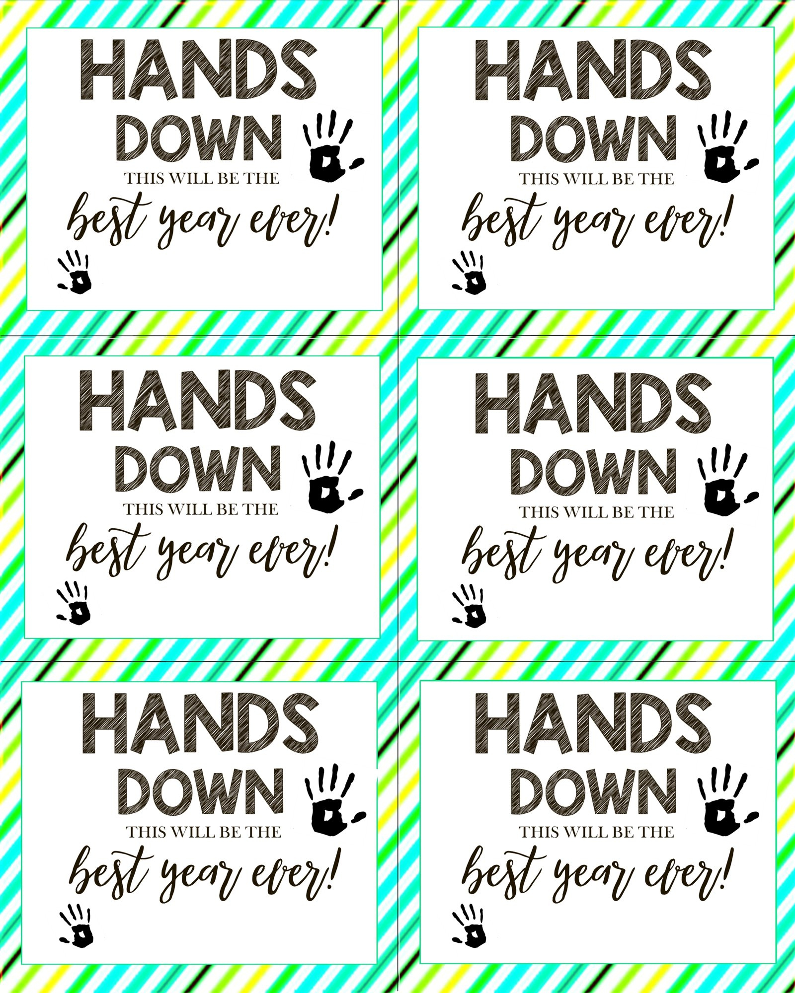 Back To School Teacher Gifts with Free Printable Hands Down Printable Tag