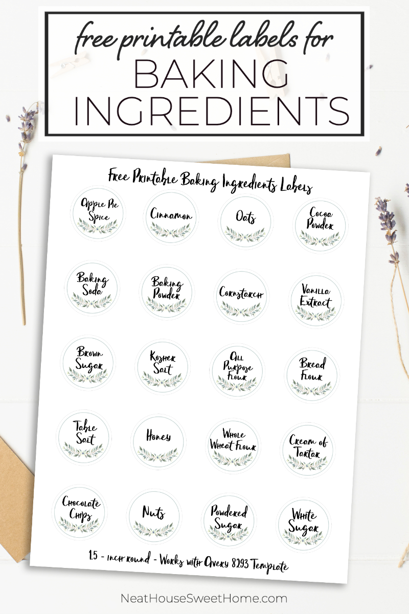 Baking Ingredients Labels • Neat House. Sweet Home regarding Bake Sale Tags Free Printable