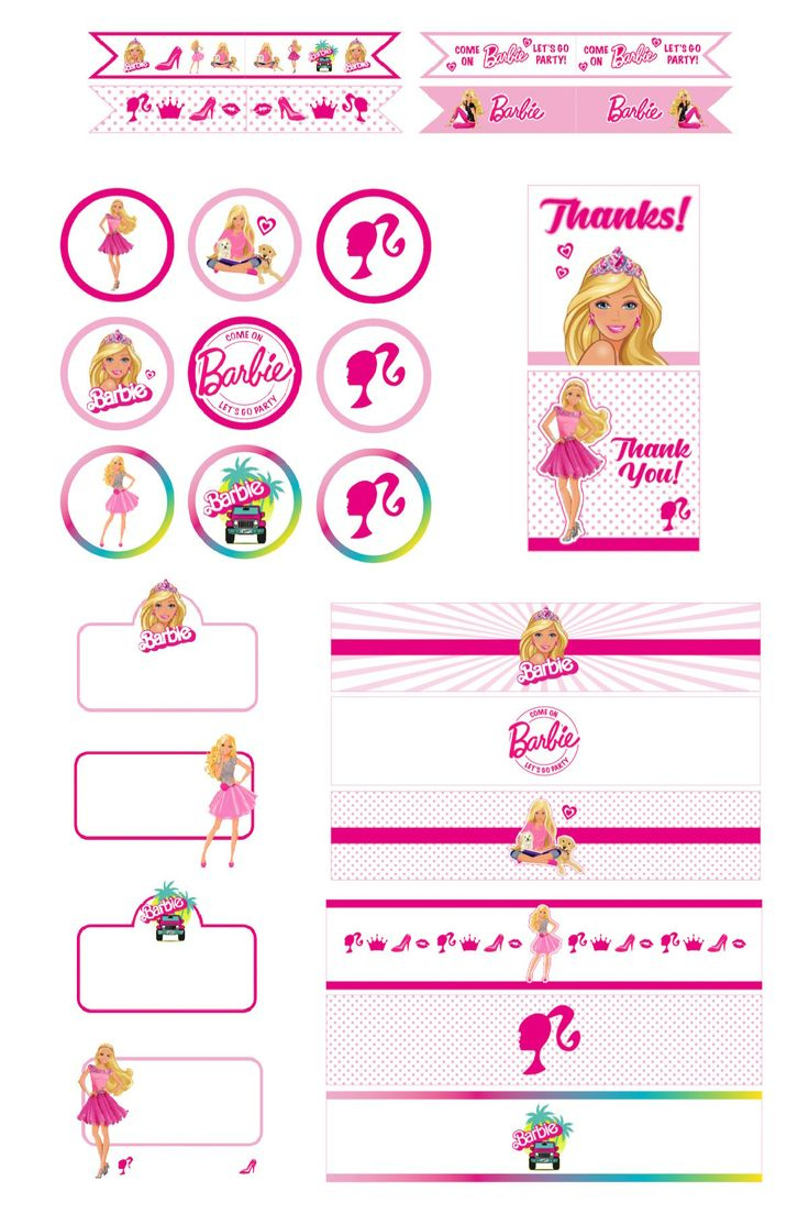 Barbie Printable Birthday Party Invitation And Printable throughout Barbie Birthday Banner Free Printable