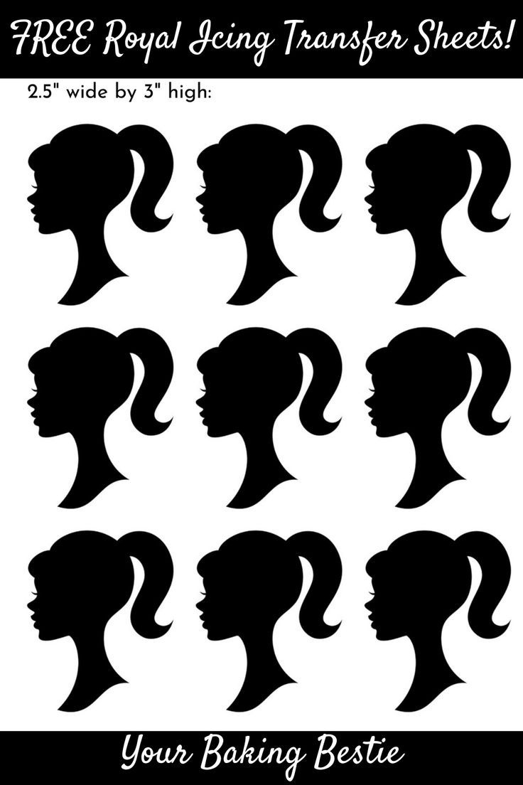 Barbie Royal Icing Transfer Sheets - Free! intended for Free Printable Royal Icing Transfer Templates