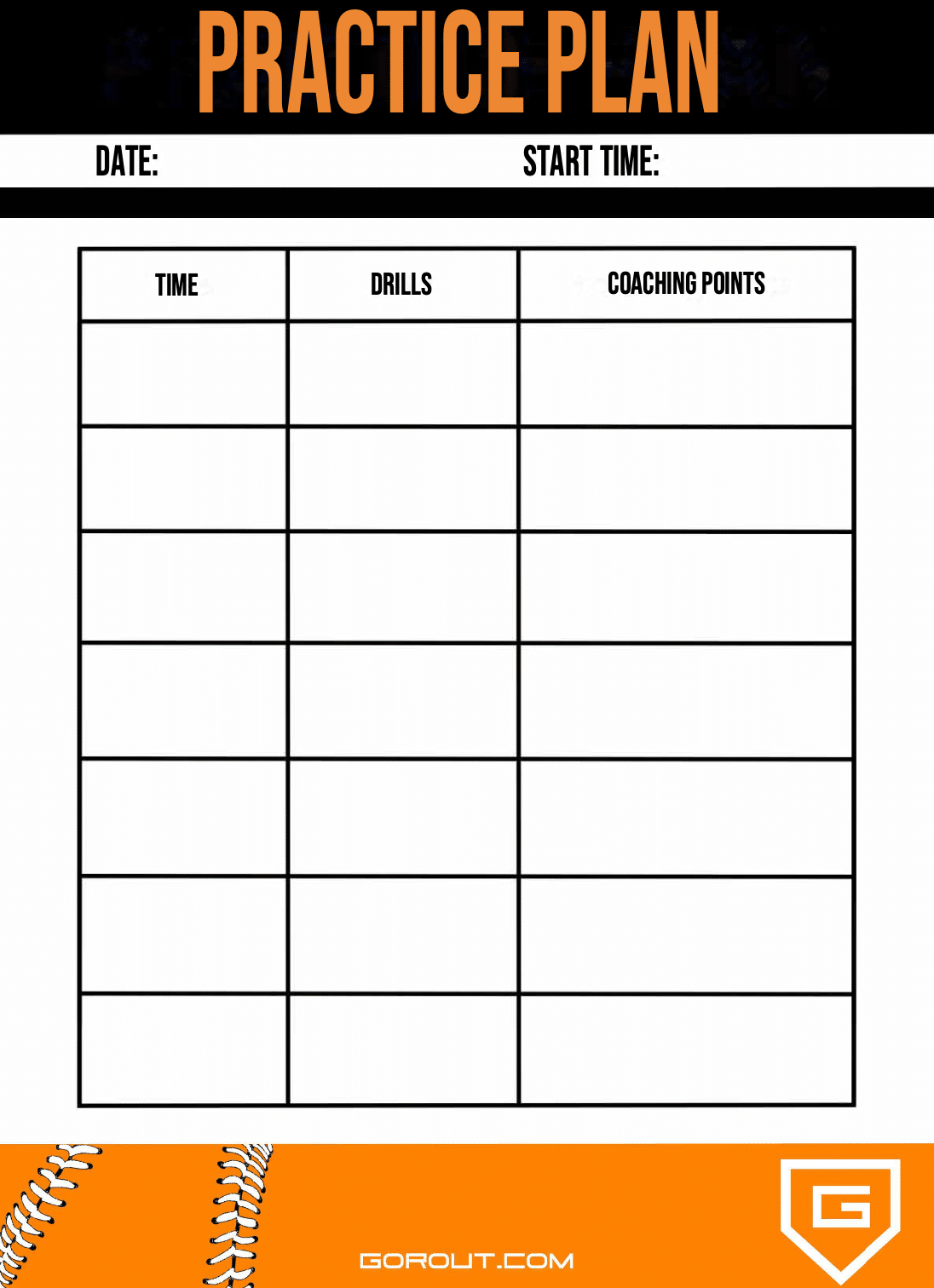 Baseball Practice Plans (Free) - Gorout pertaining to Printable Baseball Practice Template
