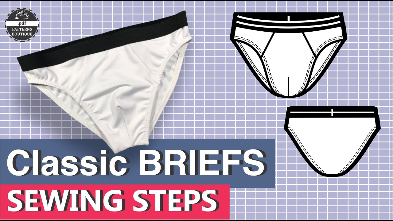 Basic Briefs For Men Diy - Sewing Steps / Pdf Patterns Boutique Sew Along within Printable Mens Briefs Sewing Pattern Free