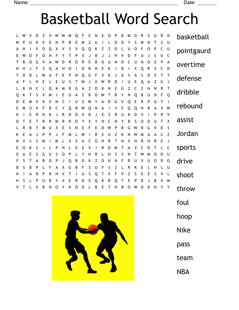 Basketball Word Search - Wordmint pertaining to Basketball Word Search Printable