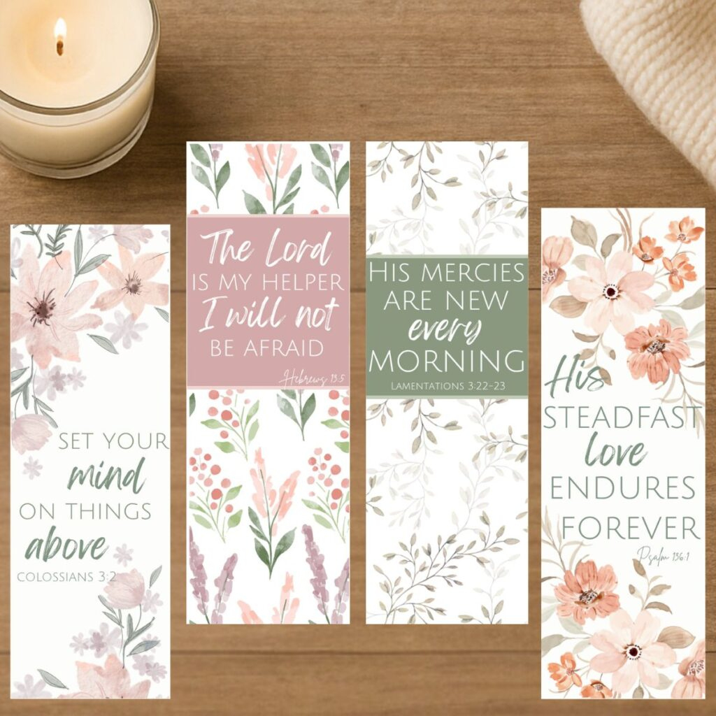 Beautiful Bible Verse Bookmarks - Free Printables - in Free Printable Prayer Bookmarks