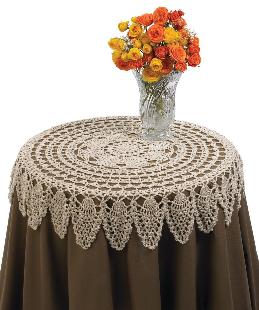 Beautiful Free Crochet Tablecloth Patterns For Round Tables for Printable Crochet Round Tablecloth Pattern Free