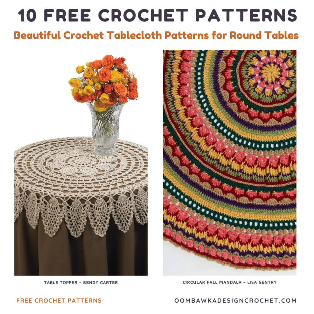 Beautiful Free Crochet Tablecloth Patterns For Round Tables with regard to Printable Crochet Round Tablecloth Pattern Free