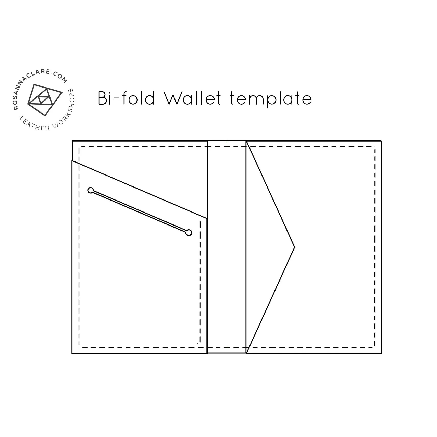 Bi-Fold Wallet Template — Rosanna Clare Leather Workshops with Free Printable Wallet Patterns