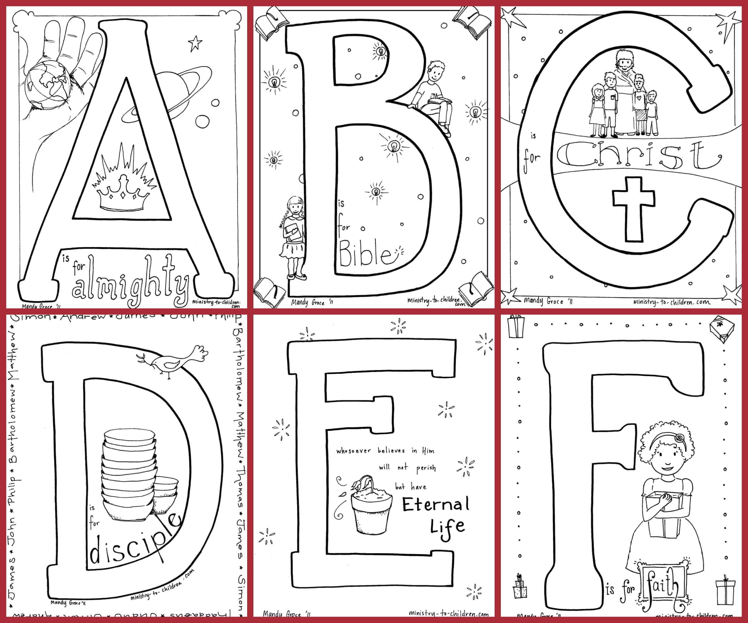 Bible Alphabet Coloring Pages - 100% Free regarding Bible Abc Printables Free