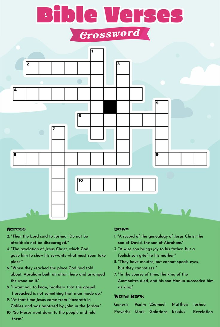 Bible Crossword Puzzle - 6 Free Pdf Printables | Printablee throughout Bible Crosswords Printable