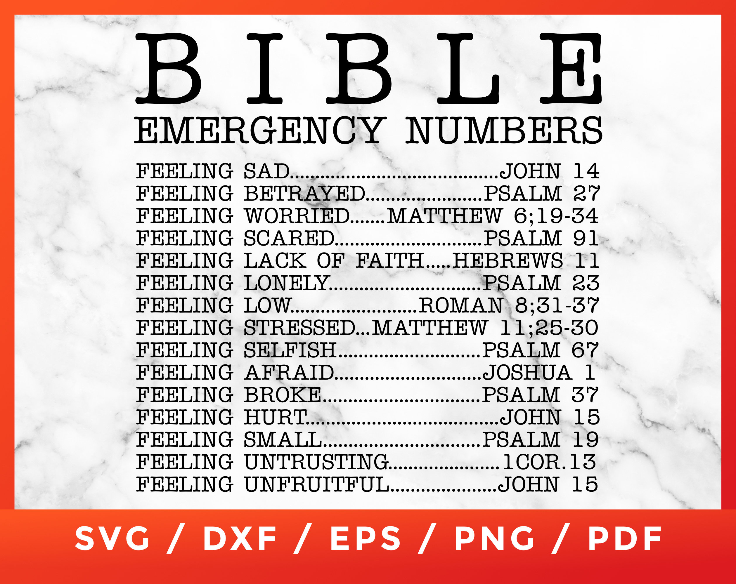 Bible Emergency Numbers Svg, Bible Emergency Hotline, Jesus with Bible Emergency Numbers Printable