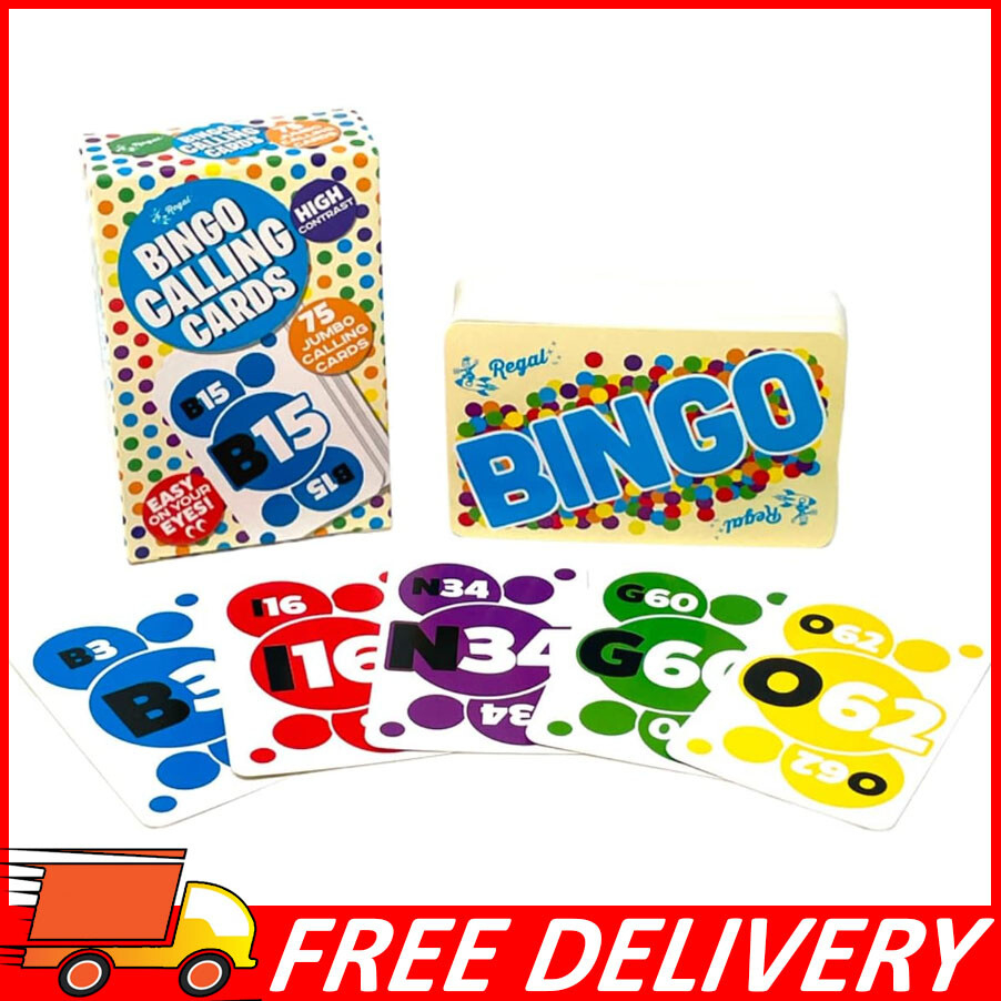 Bingo Calling Card Deck High Contrast, Standard Size 2.5&amp;quot; X 3.5 with Bingo Calling Cards Deck