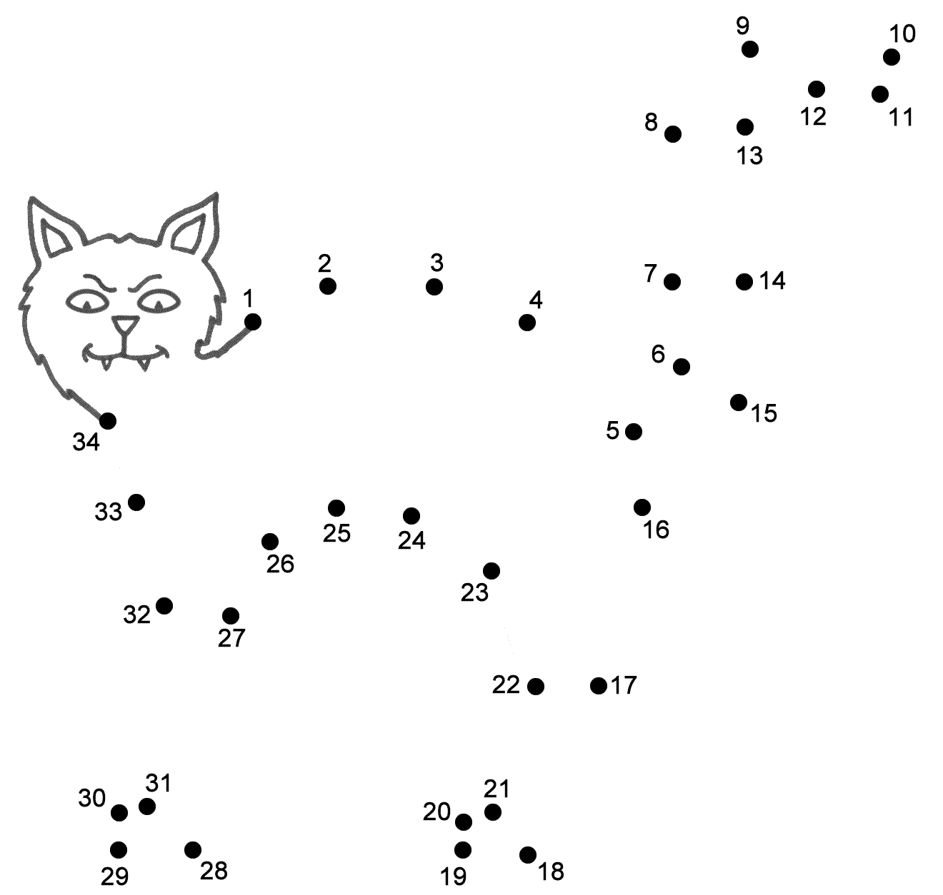 Black Cat - Connect The Dots, Count1&amp;#039;S (Halloween) regarding Halloween Connect The Dots Printable