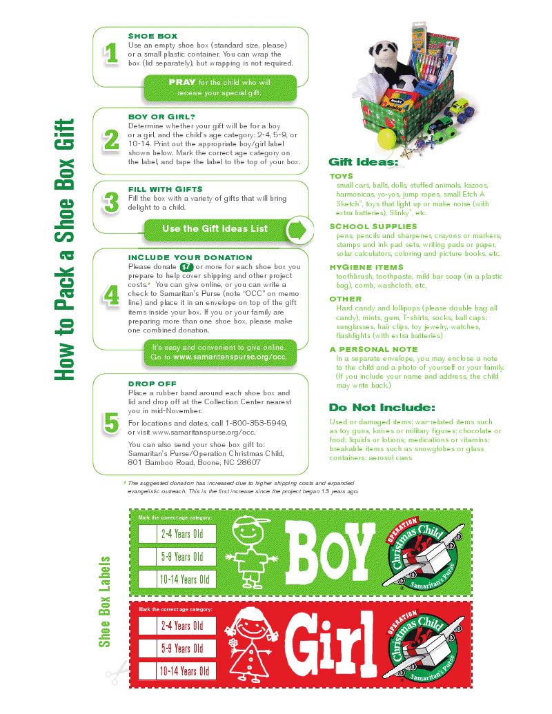 Blessings In A Shoebox Free Printables - Printable with Blessings in a Shoebox Free Printables