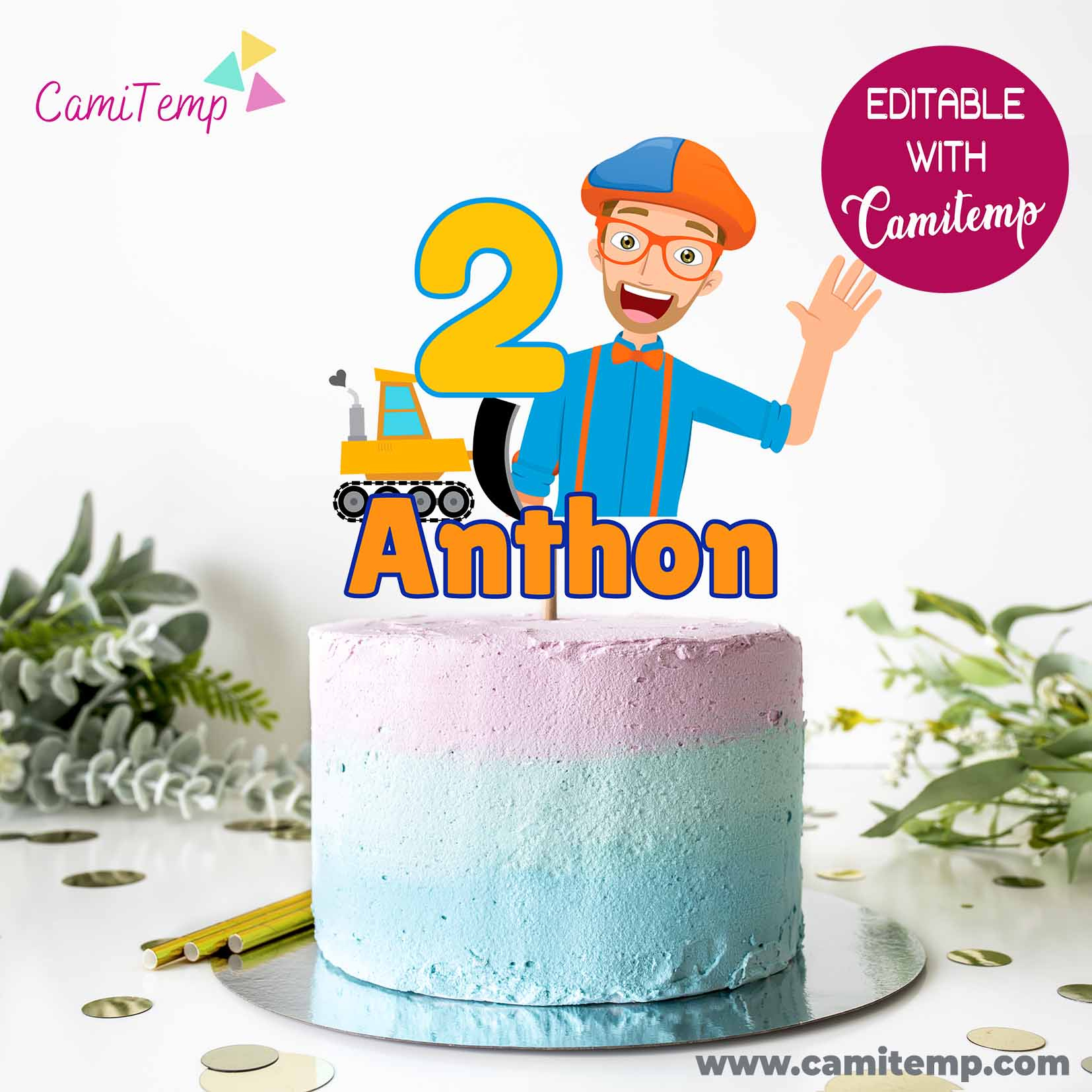 Blippi Cake Topper for Blippi Cake Topper Printable