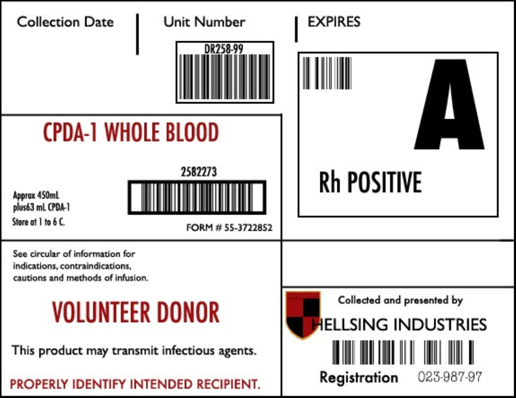 Blood Bag Label At ₹ 70/Piece | Bags Label In Mumbai | Id throughout Blood Bag Label Printable