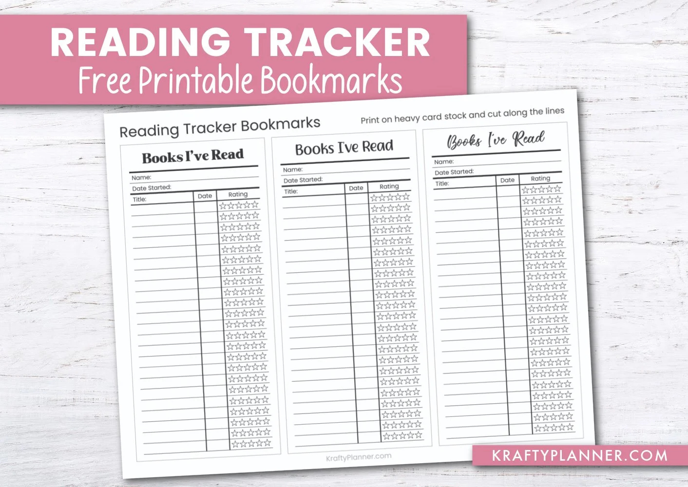 Bookmarks — The Krafty Planner Blog | Latest Posts — Krafty Planner for Book Tracker Bookmark Printable Free