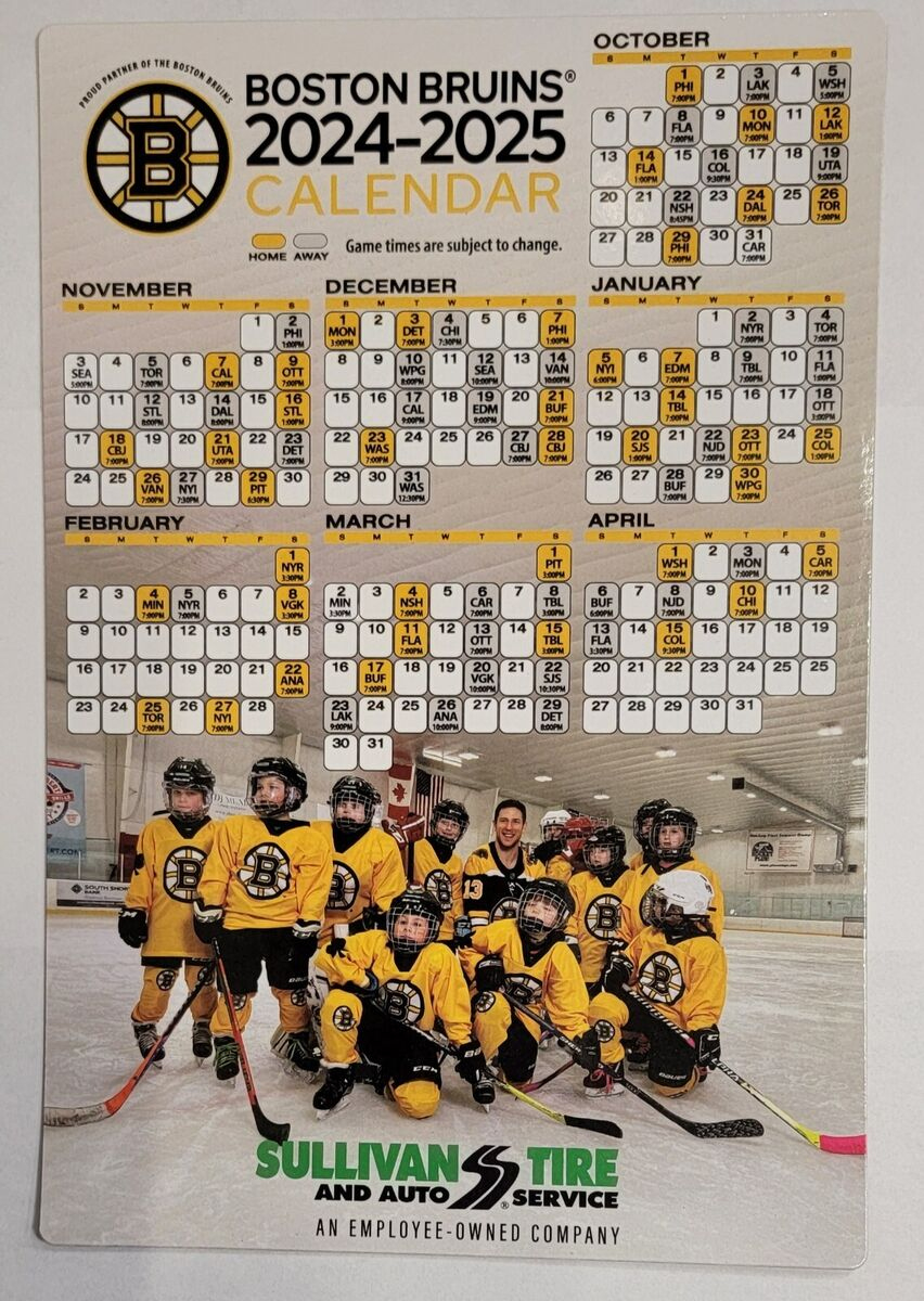 Boston Bruins 2024~2025 Schedule Magnet | Ebay pertaining to Boston Bruins Schedule 2025 24 Printable Free
