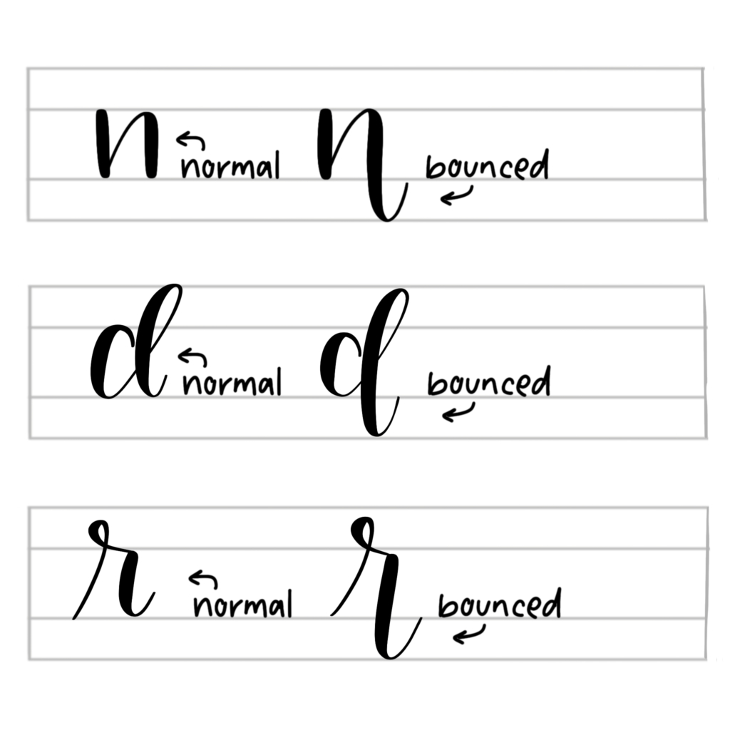 Bounce Lettering The Easy Way- Brush Pen Calligraphy Tutorial inside Printable Bouncy Calligraphy Practice Sheets