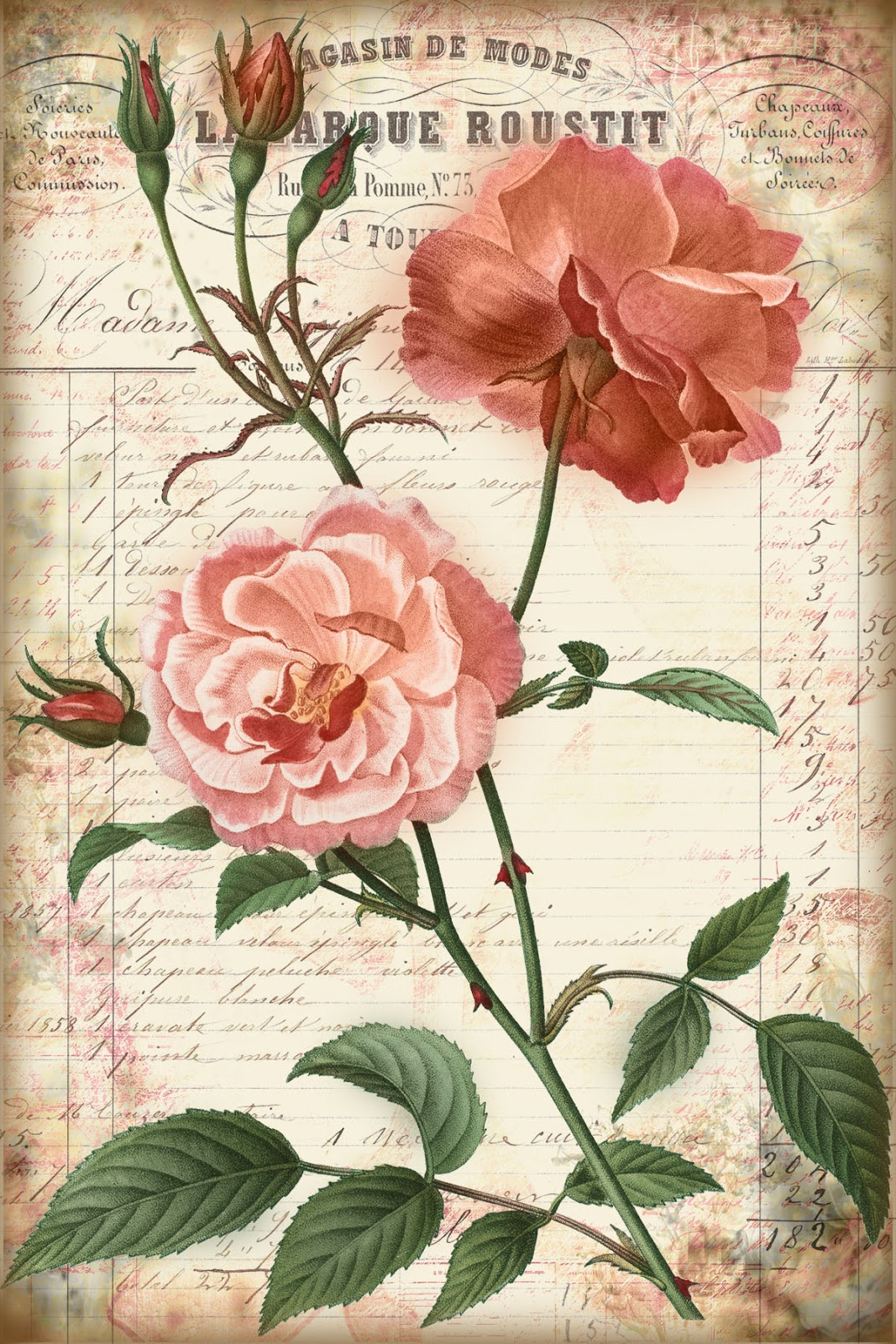 Bountiful Heirlooms: Free Printables: Shabby Chic Journaling Cards with regard to Shabby Chic Free Printables