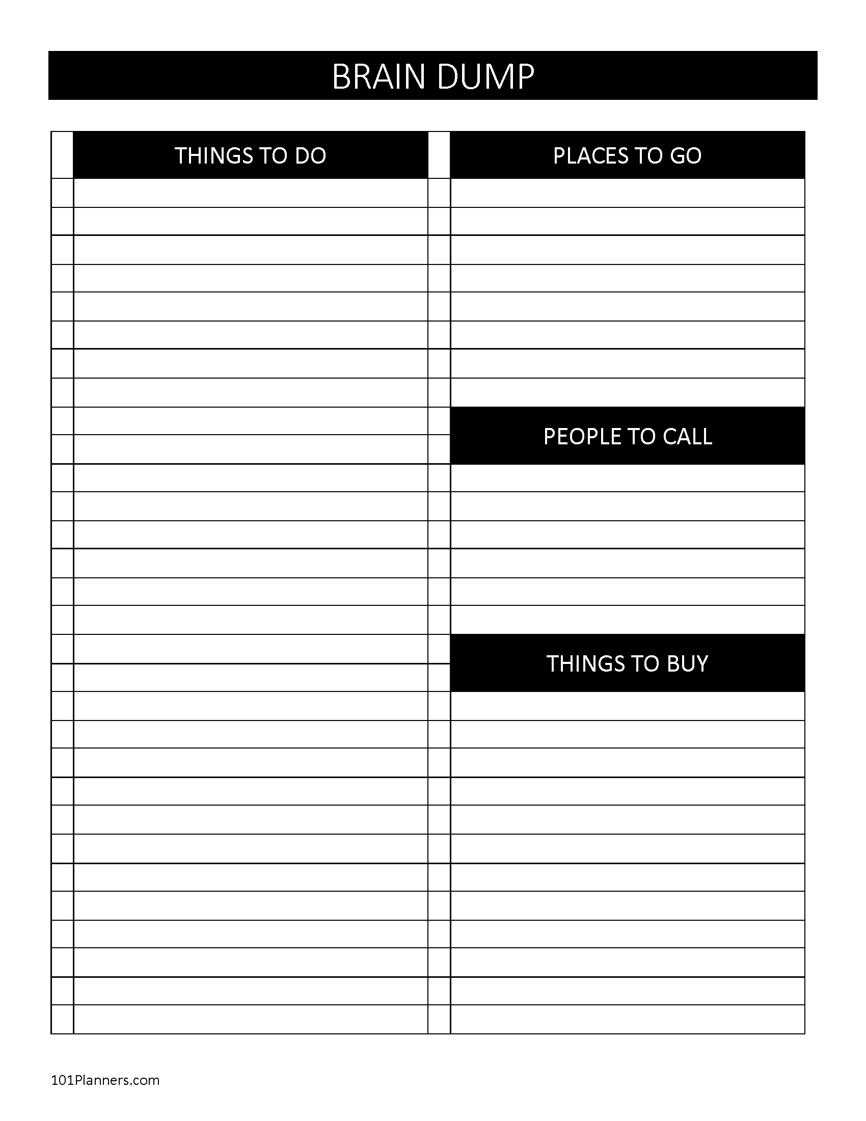 Brain Dump Worksheet | Free Editable Printable Worksheet pertaining to Free Brain Dump Printable