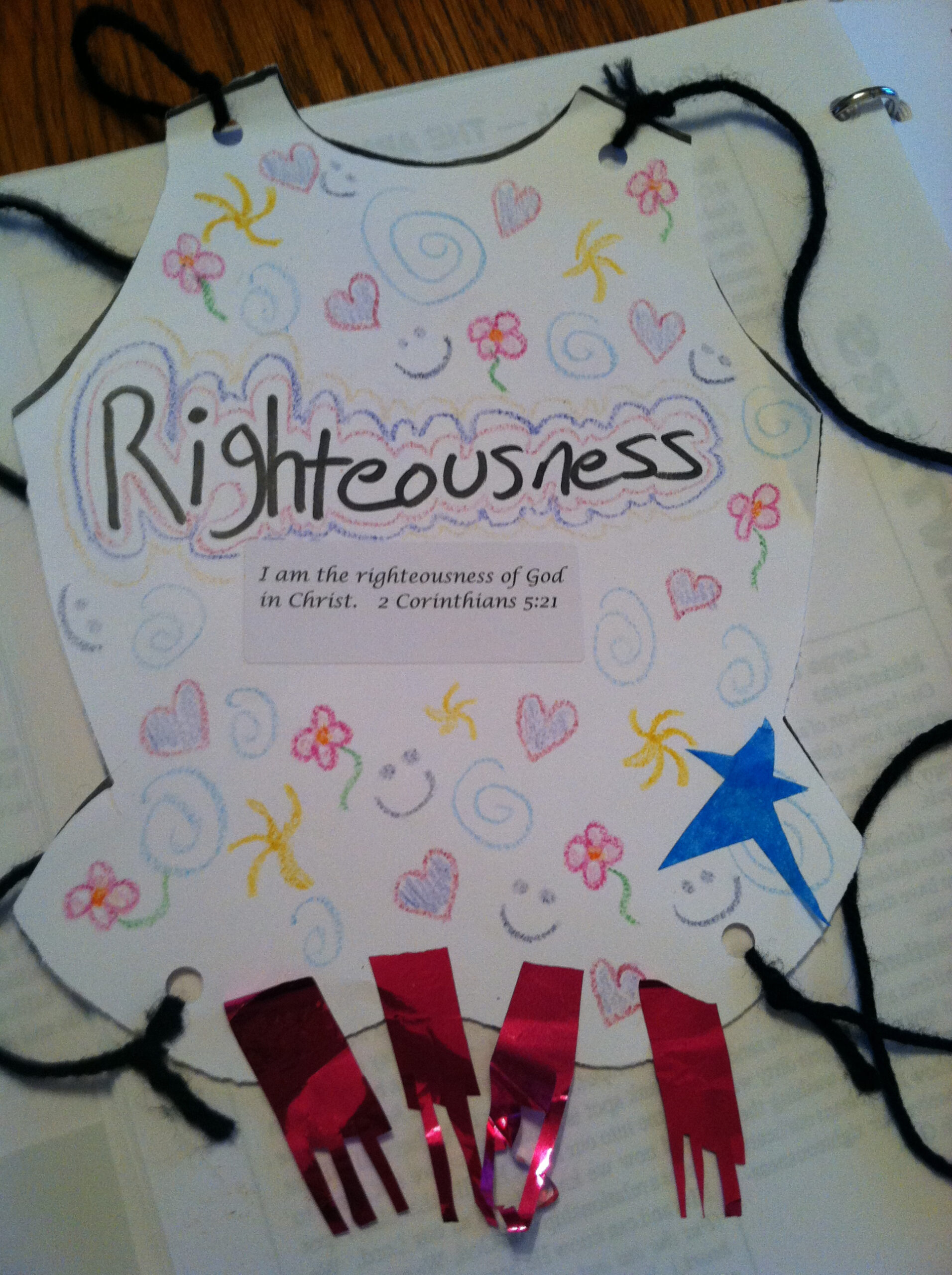 Breastplate Of Rightousness (Lesson 32) | Tot Town Ministry pertaining to Printable Breastplate of Righteousness Craft