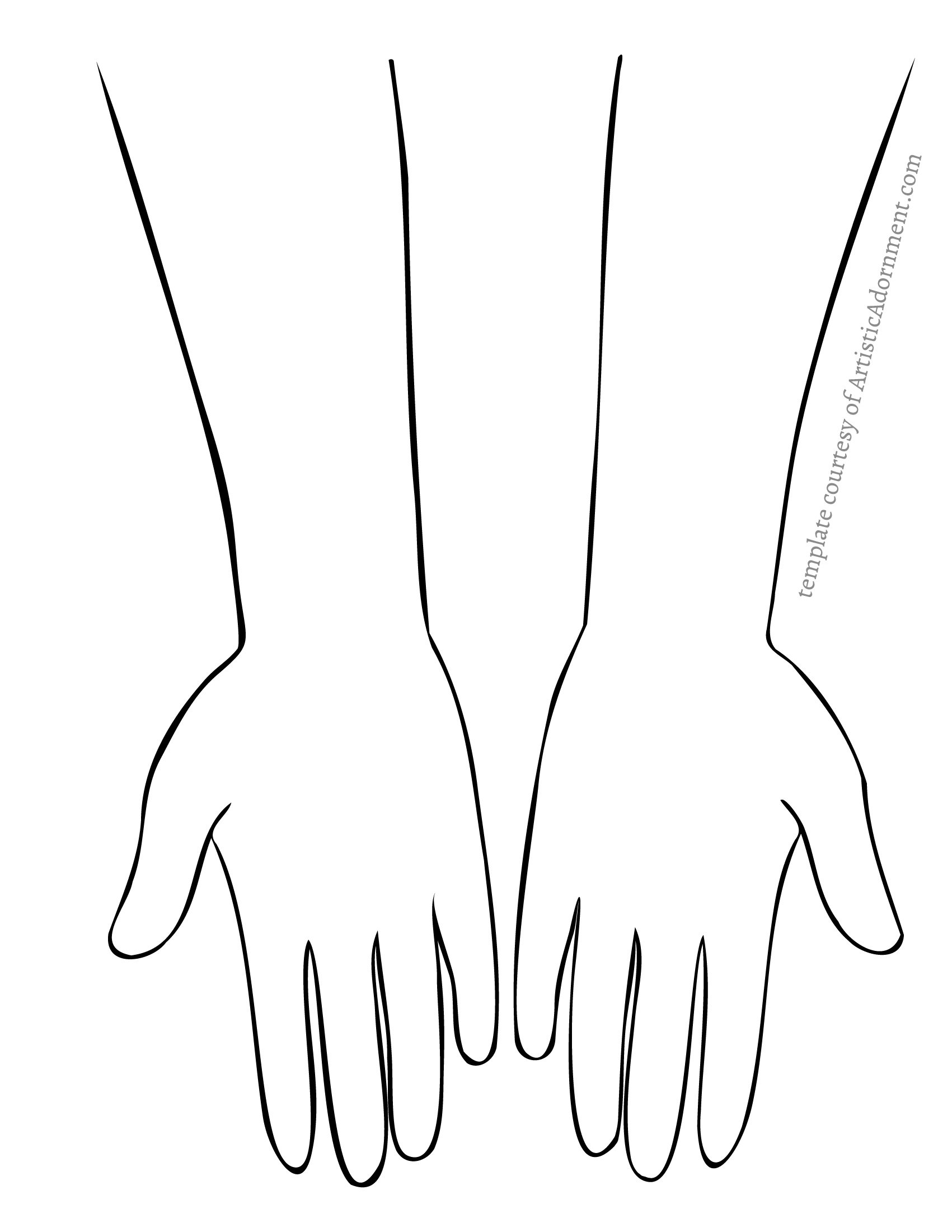 Bridal Henna Hand Templates - Palms - Artistic Adornment pertaining to Printable Hand Template For Henna