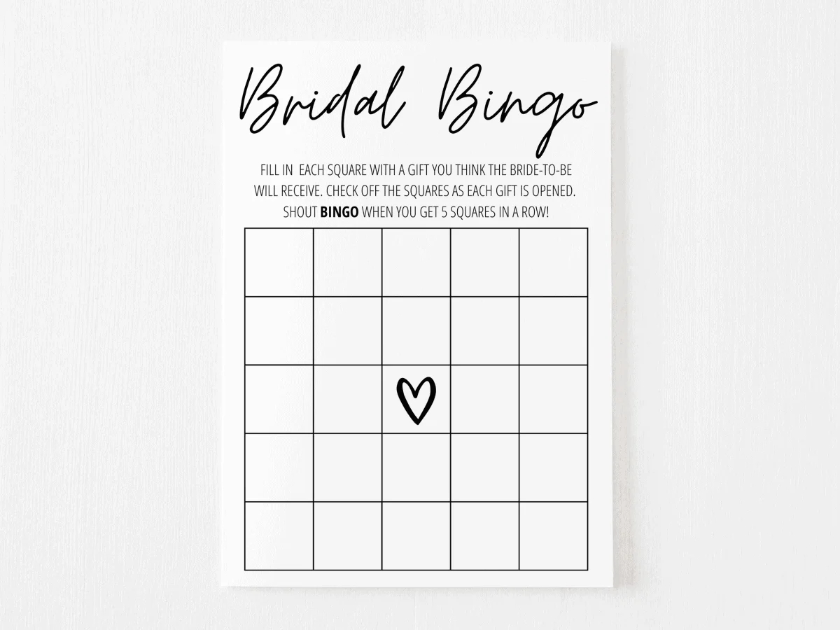 Bridal Shower Bingo Free Printable | Modern Moh intended for Bridal Shower Bingo Cards Printable Free