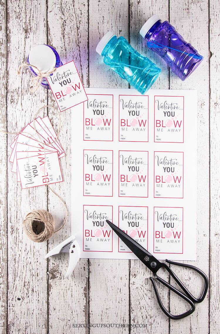 Bubbles Valentine&amp;#039;S Day Treat {With A Free Printable} |Serving Up pertaining to Bubble Valentine Printable Free
