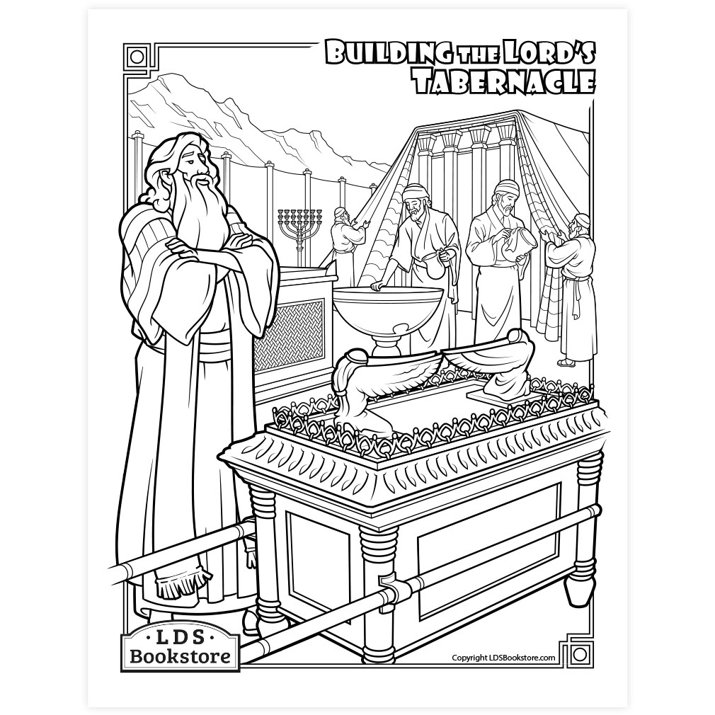 Building The Tabernacle Coloring Page - Printable with Printable Tabernacle Activity Pages