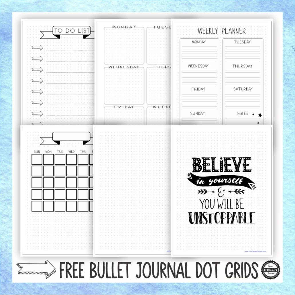 Bullet Journal Dot Grid Printable Journal Pages - Free - Your regarding Free Printable Journaling Pages
