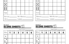 Bunco Score Sheets X4 – Bunco Score Sheets – Printable Pdf – Etsy in Bunco Sheets Printable Free