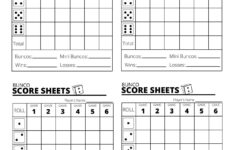 Bunco Score Sheets X4 – Bunco Score Sheets – Printable Pdf – Etsy intended for Free Bunco Tally Sheets Printable