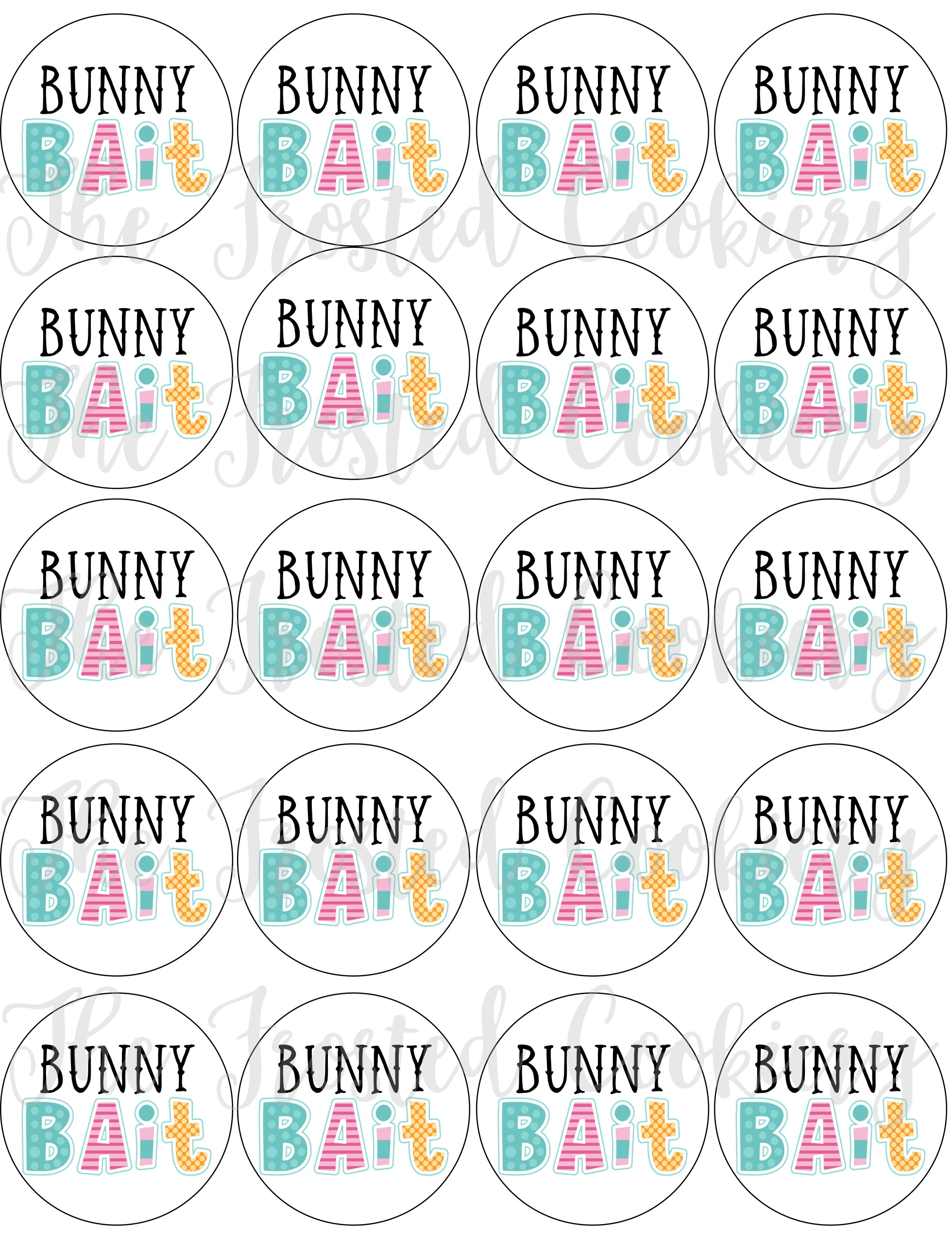 Bunny Bait Circle Tags Easter with Bunny Bait Printable Tags