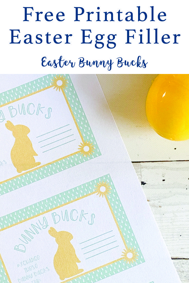 Bunny Bucks Easter Printable inside Bunny Bucks Free Printable