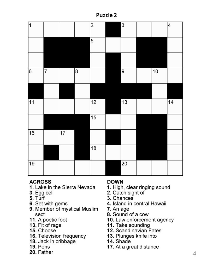 Buy Digital Download 100 Printable Crossword Puzzles For Adults throughout Crosswords For Seniors Printable