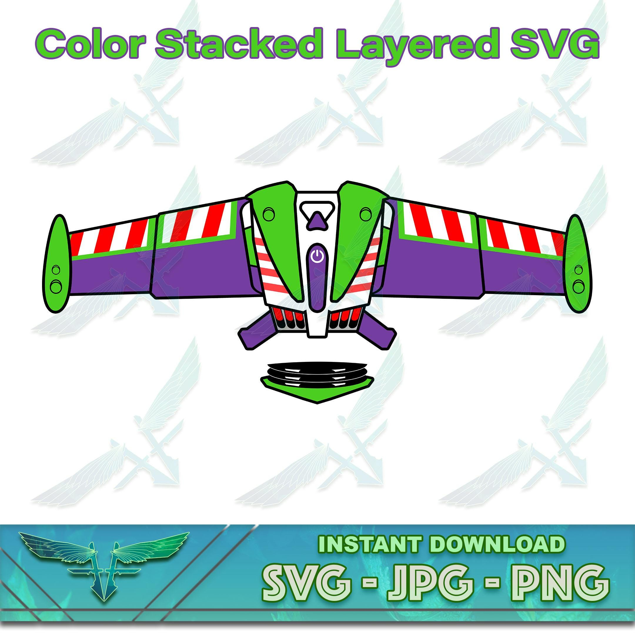 Buzz Lightyear Wing Pdf - Etsy within Free Printable Printable Buzz Lightyear Wings Template
