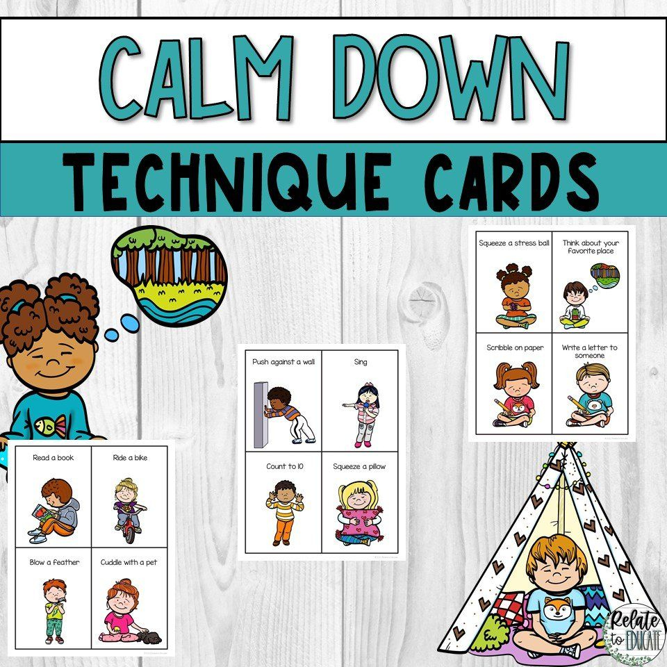 Calm Down Techniques &amp;amp; Strategies Printable Cards - Madeteachers inside Calm Down Cards Free Printable