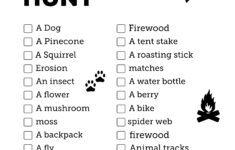 Camping Scavenger Hunt Printable – Paper Trail Design throughout Free Camping Scavenger Hunt Printable