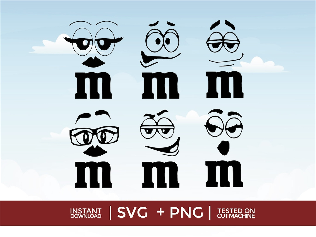 Candy Faces With &amp;quot;M&amp;quot; Svg, Digital Cut File, Lower Case M Candy throughout Printable M M Faces Svg Free