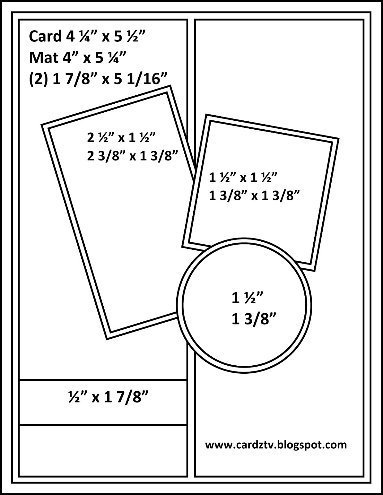 Cardz Tv: Mary&amp;#039;S Card Sketches in Printable Card Sketches With Measurements