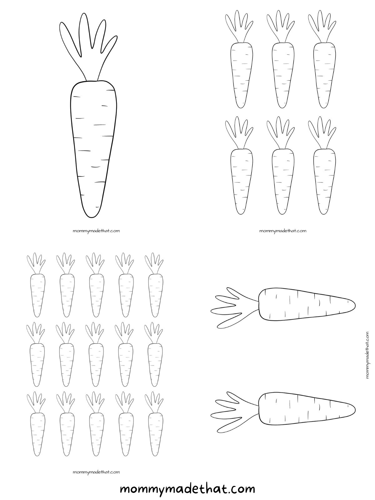 Carrot Templates (Free Printable Outlines) intended for Cut Out Carrot Template Printable